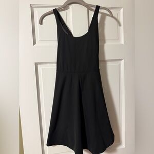 Classic Black Tennis Dress with Scoop Neck